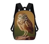 sinyumoney Children's Backpack, Schoolbag Burrowing Owl Large Capacity Students Bookbag Rucksack Knapsack for Boys Girls Adults Teen 17inch