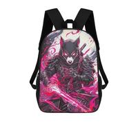 sinyumoney Children's Backpack, Schoolbag Dalmatian Dog Samurai Warrior Large Capacity Students Bookbag Rucksack Knapsack for Boys Girls Adults Teen 17inch