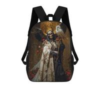 sinyumoney Children's Backpack, Schoolbag Diosa De Lo Inevitable Santa Muerte Large Capacity Students Bookbag Rucksack Knapsack for Boys Girls Adults Teen 17inch