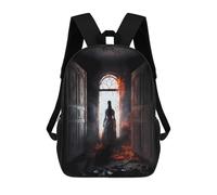 sinyumoney Children's Backpack, Schoolbag Door to Eternity Large Capacity Students Bookbag Rucksack Knapsack for Boys Girls Adults Teen 17inch