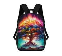 sinyumoney Children's Backpack, Schoolbag Enchanted Cosmic Tree -2 Large Capacity Students Bookbag Rucksack Knapsack for Boys Girls Adults Teen 17inch