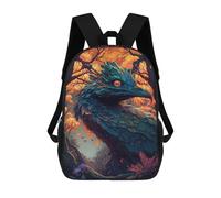 sinyumoney Children's Backpack, Schoolbag Enchanted Forest Guardian -12 Large Capacity Students Bookbag Rucksack Knapsack for Boys Girls Adults Teen 17inch