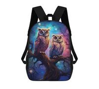 sinyumoney Children's Backpack, Schoolbag Enchanted Night Owls Large Capacity Students Bookbag Rucksack Knapsack for Boys Girls Adults Teen 17inch