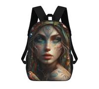 sinyumoney Children's Backpack, Schoolbag Fairy Forest Portrait Large Capacity Students Bookbag Rucksack Knapsack for Boys Girls Adults Teen 17inch