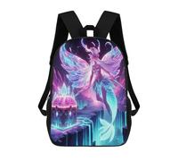 sinyumoney Children's Backpack, Schoolbag Fantasy Mermaid Treasure Chest Large Capacity Students Bookbag Rucksack Knapsack for Boys Girls Adults Teen 17inch