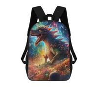sinyumoney Children's Backpack, Schoolbag Galactic Dragon Majesty -6 Large Capacity Students Bookbag Rucksack Knapsack for Boys Girls Adults Teen 17inch