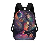 sinyumoney Children's Backpack, Schoolbag Galactic Dreamscape -5 Large Capacity Students Bookbag Rucksack Knapsack for Boys Girls Adults Teen 17inch