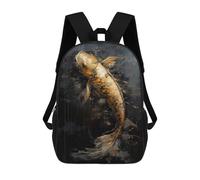 sinyumoney Children's Backpack, Schoolbag Koi Enchanted Castle Large Capacity Students Bookbag Rucksack Knapsack for Boys Girls Adults Teen 17inch