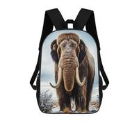sinyumoney Children's Backpack, Schoolbag Mammoth in Winter Landscape Large Capacity Students Bookbag Rucksack Knapsack for Boys Girls Adults Teen 17inch