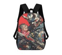 sinyumoney Children's Backpack, Schoolbag Military Japan Large Capacity Students Bookbag Rucksack Knapsack for Boys Girls Adults Teen 17inch