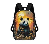 sinyumoney Children's Backpack, Schoolbag Panda in Autumn Forest Large Capacity Students Bookbag Rucksack Knapsack for Boys Girls Adults Teen 17inch