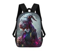 sinyumoney Children's Backpack, Schoolbag Rabbit Head Girl Artwork Large Capacity Students Bookbag Rucksack Knapsack for Boys Girls Adults Teen 17inch