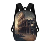 sinyumoney Children's Backpack, Schoolbag Ruined Colosseum in Rome Large Capacity Students Bookbag Rucksack Knapsack for Boys Girls Adults Teen 17inch