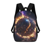 sinyumoney Children's Backpack, Schoolbag Space Cityscape Large Capacity Students Bookbag Rucksack Knapsack for Boys Girls Adults Teen 17inch
