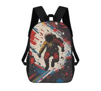sinyumoney Children's Backpack, Schoolbag Space Odyssey Astronaut's Journey -4 Large Capacity Students Bookbag Rucksack Knapsack for Boys Girls Adults Teen 17inch