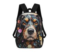 sinyumoney Children's Backpack, Schoolbag Steampunk Dog Portrait Large Capacity Students Bookbag Rucksack Knapsack for Boys Girls Adults Teen 17inch