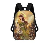 sinyumoney Children's Backpack, Schoolbag Tempest Princess Large Capacity Students Bookbag Rucksack Knapsack for Boys Girls Adults Teen 17inch