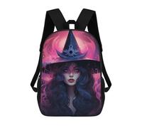 sinyumoney Children's Backpack, Schoolbag Witch's Enchanted Hat -1 Large Capacity Students Bookbag Rucksack Knapsack for Boys Girls Adults Teen 17inch