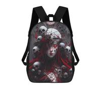 sinyumoney Children's Backpack, Skulls And Red Veins Schoolbag Large Capacity Students Bookbag Rucksack Knapsack for Boys Girls Adults Teen 17inch
