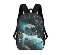 sinyumoney Children's Backpack, Space Exploration Schoolbag Large Capacity Students Bookbag Rucksack Knapsack for Boys Girls Adults Teen 17inch