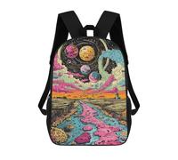 sinyumoney Children's Backpack Space Fantasy School Rucksack 3D School Bag Kids School Backpack School Bags Fashion Backpack with Pocket Book Bags 17inch