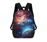sinyumoney Children's Backpack Space Nebula School Rucksack 3D School Bag Kids School Backpack School Bags Fashion Backpack with Pocket Book Bags 17inch