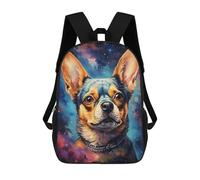 sinyumoney Children's Backpack, Space Pup Portrait Schoolbag Large Capacity Students Bookbag Rucksack Knapsack for Boys Girls Adults Teen 17inch