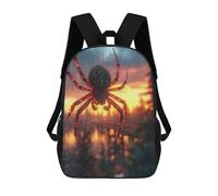 sinyumoney Children's Backpack Spider in Sunset View School Rucksack 3D School Bag Kids School Backpack School Bags Fashion Backpack with Pocket Book Bags 17inch