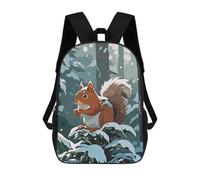 sinyumoney Children's Backpack Squirrel Winter School Rucksack 3D School Bag Kids School Backpack School Bags Fashion Backpack with Pocket Book Bags 17inch