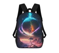 sinyumoney Children's Backpack Stellar Sunset Galaxy School Rucksack 3D School Bag Kids School Backpack School Bags Fashion Backpack with Pocket Book Bags 17inch