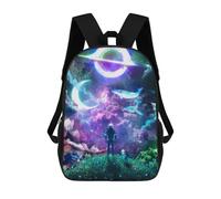 sinyumoney Children's Backpack THE NEON DREAM School Rucksack 3D School Bag Kids School Backpack School Bags Fashion Backpack with Pocket Book Bags 17inch
