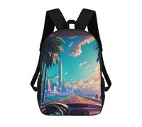 sinyumoney Children's Backpack, The Ride Schoolbag Large Capacity Students Bookbag Rucksack Knapsack for Boys Girls Adults Teen 17inch