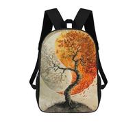 sinyumoney Children's Backpack Tree of Life Yin And Yang School Rucksack 3D School Bag Kids School Backpack School Bags Fashion Backpack with Pocket Book Bags 17inch