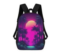 sinyumoney Children's Backpack Tropic Echoes Unleashed School Rucksack 3D School Bag Kids School Backpack School Bags Fashion Backpack with Pocket Book Bags 17inch