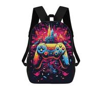 sinyumoney Children's Backpack, Vibrant Gaming Controller Artwork -62 Schoolbag Large Capacity Students Bookbag Rucksack Knapsack for Boys Girls Adults Teen 17inch