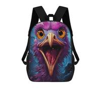 sinyumoney Children's Backpack, Vivid Bird Illustration Schoolbag Large Capacity Students Bookbag Rucksack Knapsack for Boys Girls Adults Teen 17inch