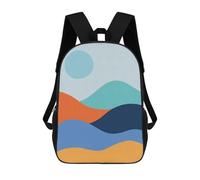 sinyumoney Children's Backpack Watercolor Landscape 08 School Rucksack 3D School Bag Kids School Backpack School Bags Fashion Backpack with Pocket Book Bags 17inch