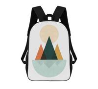 sinyumoney Children's Backpack Watercolor Landscape 18 School Rucksack 3D School Bag Kids School Backpack School Bags Fashion Backpack with Pocket Book Bags 17inch