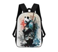 sinyumoney Children's Backpack Watercolors Panda 2 School Rucksack 3D School Bag Kids School Backpack School Bags Fashion Backpack with Pocket Book Bags 17inch