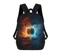 sinyumoney Children's Backpack, Yin-Yang Cosmic Balance Schoolbag Large Capacity Students Bookbag Rucksack Knapsack for Boys Girls Adults Teen 17inch