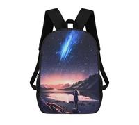 sinyumoney Children's Backpacks 3d Kids Backpack Anime Galactic Twilight Schoolbags Kids Backpack School Bags Toddler Student Fashion Bag Daypack for Boys Girls 17inch
