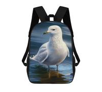 sinyumoney Children's Backpacks 3d Kids Backpack Arctic Ivory Gull Schoolbags Kids Backpack School Bags Toddler Student Fashion Bag Daypack for Boys Girls 17inch