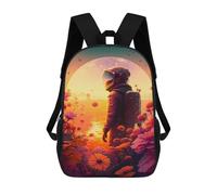 sinyumoney Children's Backpacks 3d Kids Backpack Astronaut Retro Space Schoolbags Kids Backpack School Bags Toddler Student Fashion Bag Daypack for Boys Girls 17inch