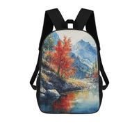 sinyumoney Children's Backpacks 3d Kids Backpack Autumn River Majesty Schoolbags Kids Backpack School Bags Toddler Student Fashion Bag Daypack for Boys Girls 17inch
