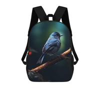 sinyumoney Children's Backpacks 3d Kids Backpack Beautiful Blue Bird Nature Schoolbags Kids Backpack School Bags Toddler Student Fashion Bag Daypack for Boys Girls 17inch