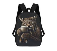 sinyumoney Children's Backpacks 3d Kids Backpack Bobcat Beer Schoolbags Kids Backpack School Bags Toddler Student Fashion Bag Daypack for Boys Girls 17inch