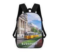 sinyumoney Children's Backpacks 3d Kids Backpack Budapest Coordinates Schoolbags Kids Backpack School Bags Toddler Student Fashion Bag Daypack for Boys Girls 17inch