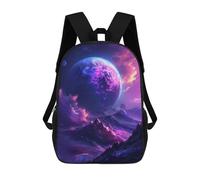 sinyumoney Children's Backpacks 3d Kids Backpack Crystal Planet Schoolbags Kids Backpack School Bags Toddler Student Fashion Bag Daypack for Boys Girls 17inch