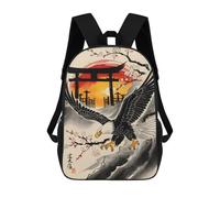sinyumoney Children's Backpacks 3d Kids Backpack Eagle Japan Painting Schoolbags Kids Backpack School Bags Toddler Student Fashion Bag Daypack for Boys Girls 17inch