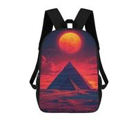 sinyumoney Children's Backpacks 3d Kids Backpack Egyptian Pyramid Sunset Schoolbags Kids Backpack School Bags Toddler Student Fashion Bag Daypack for Boys Girls 17inch